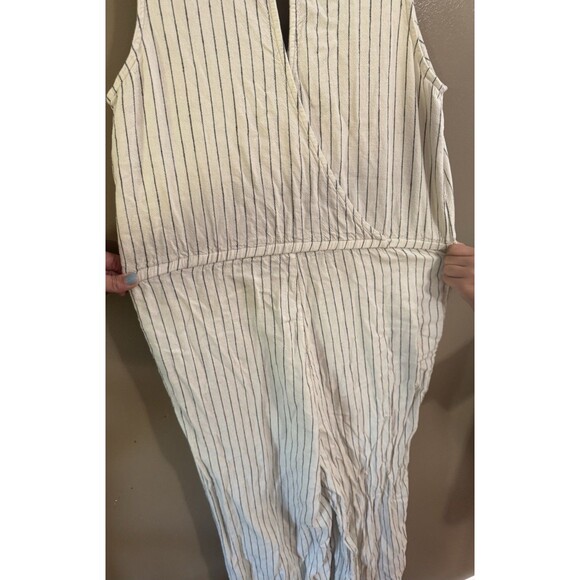 Old Navy Women’s Striped Wide Leg Sleeveless Linen Embroidered Pant Suit Size S - Picture 8 of 9